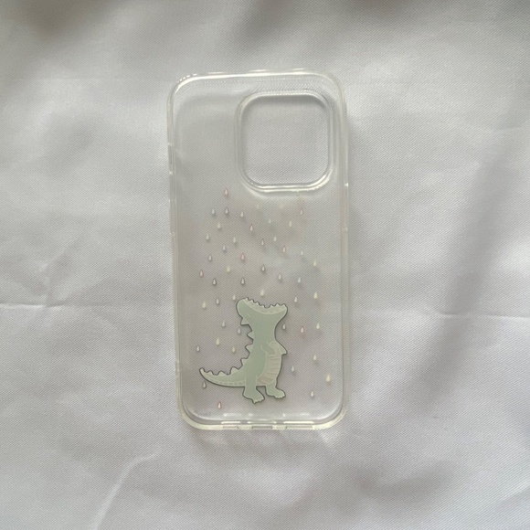 Case Compatible with iPhone 15 Case Clear with Rainbow Dinosaur - Picture 2 of 5